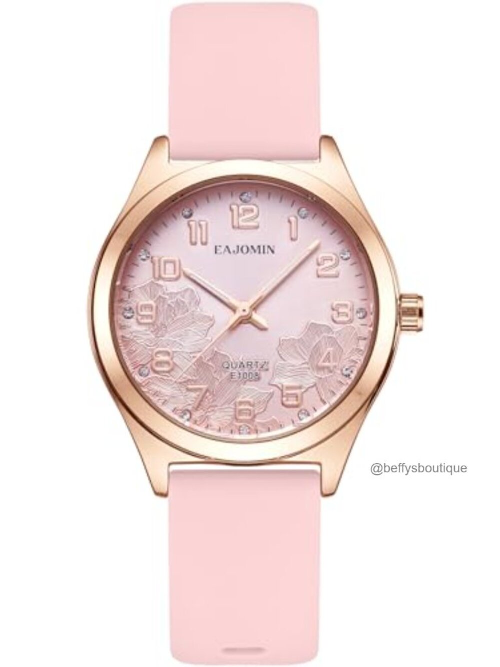 Women's Waterproof Quartz Analog Watch Easy Read Dial Silicone Band